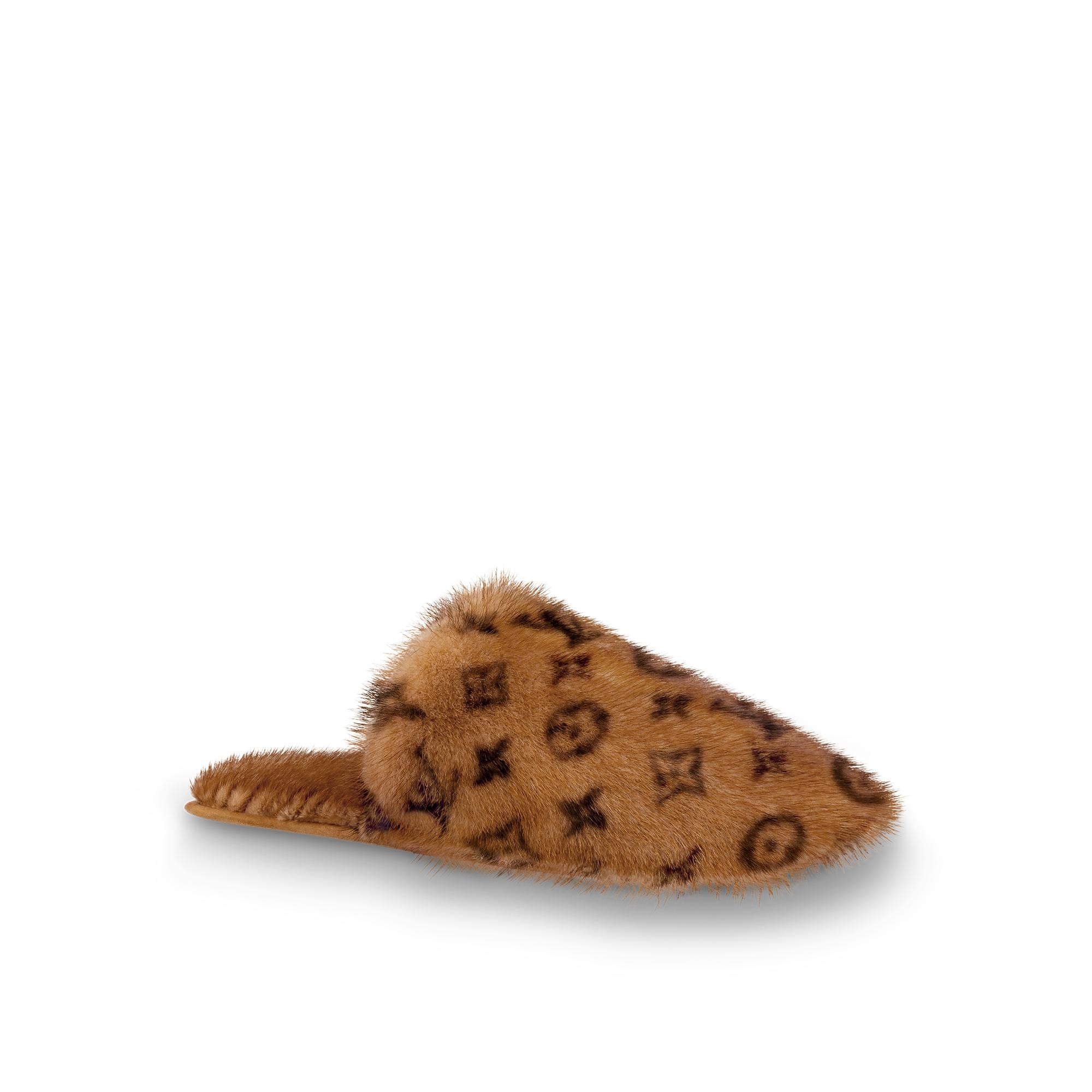 louis vuitton fur slippers