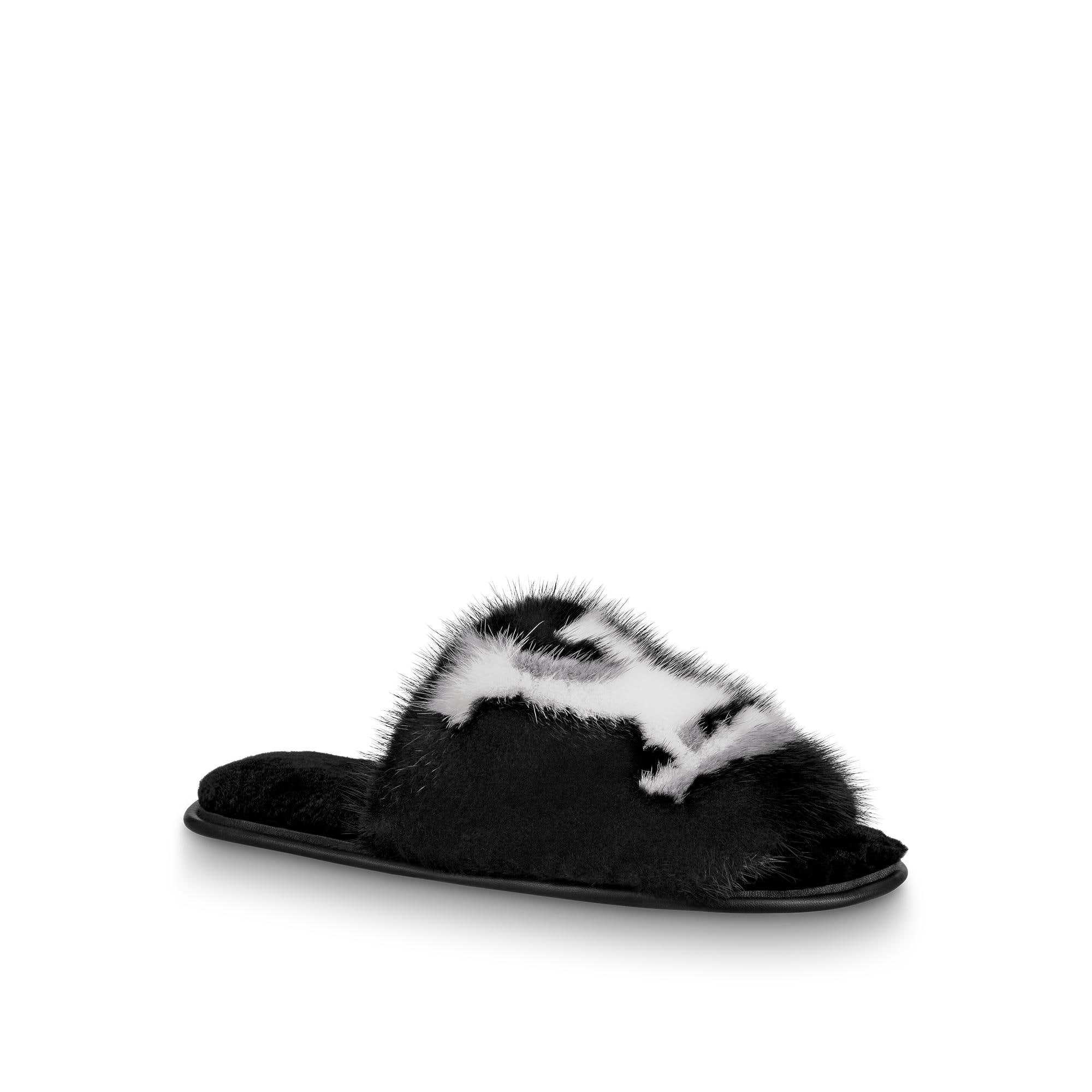 louis vuitton fuzzy slippers