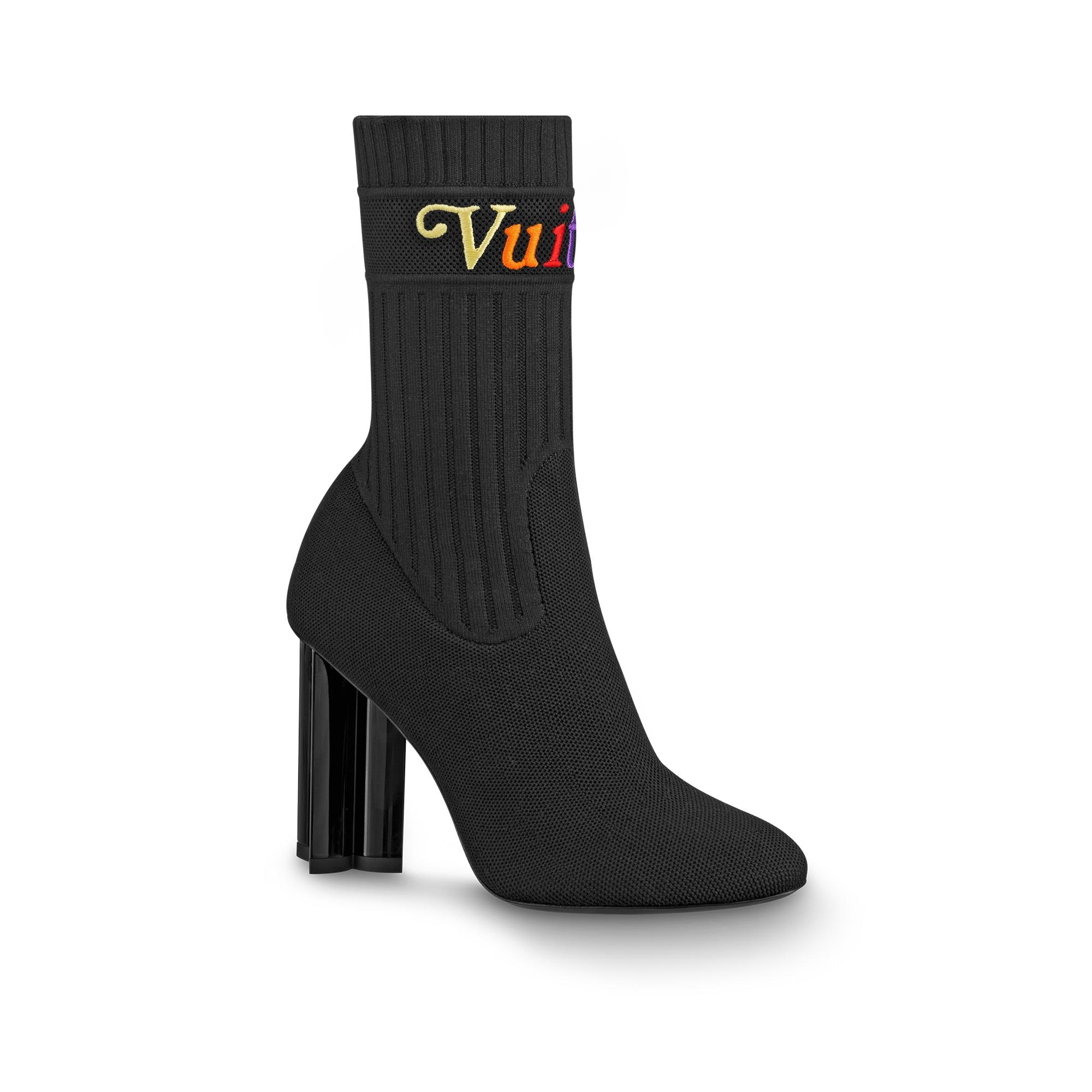 lv black heart ankle boot