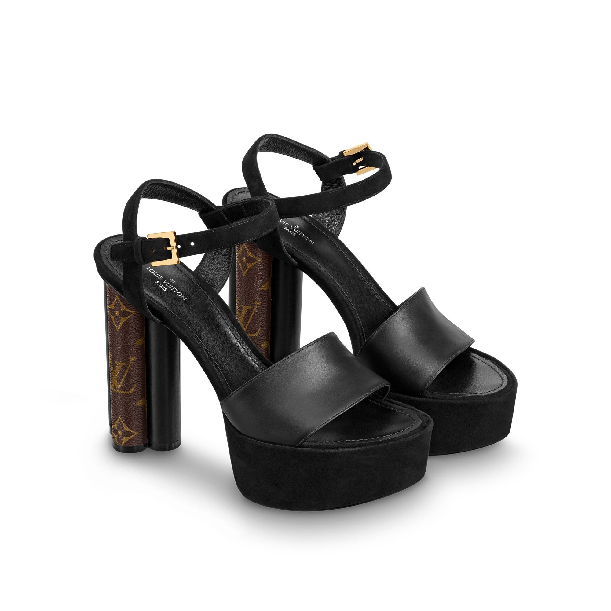 lv black sandals