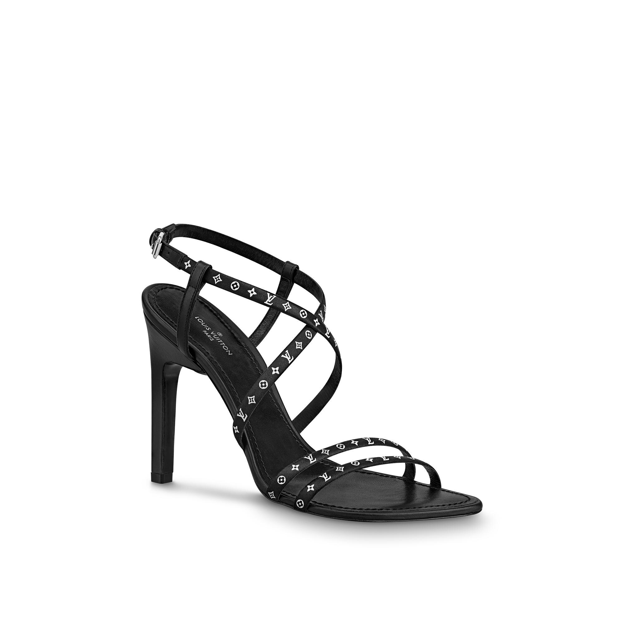 lv black sandals