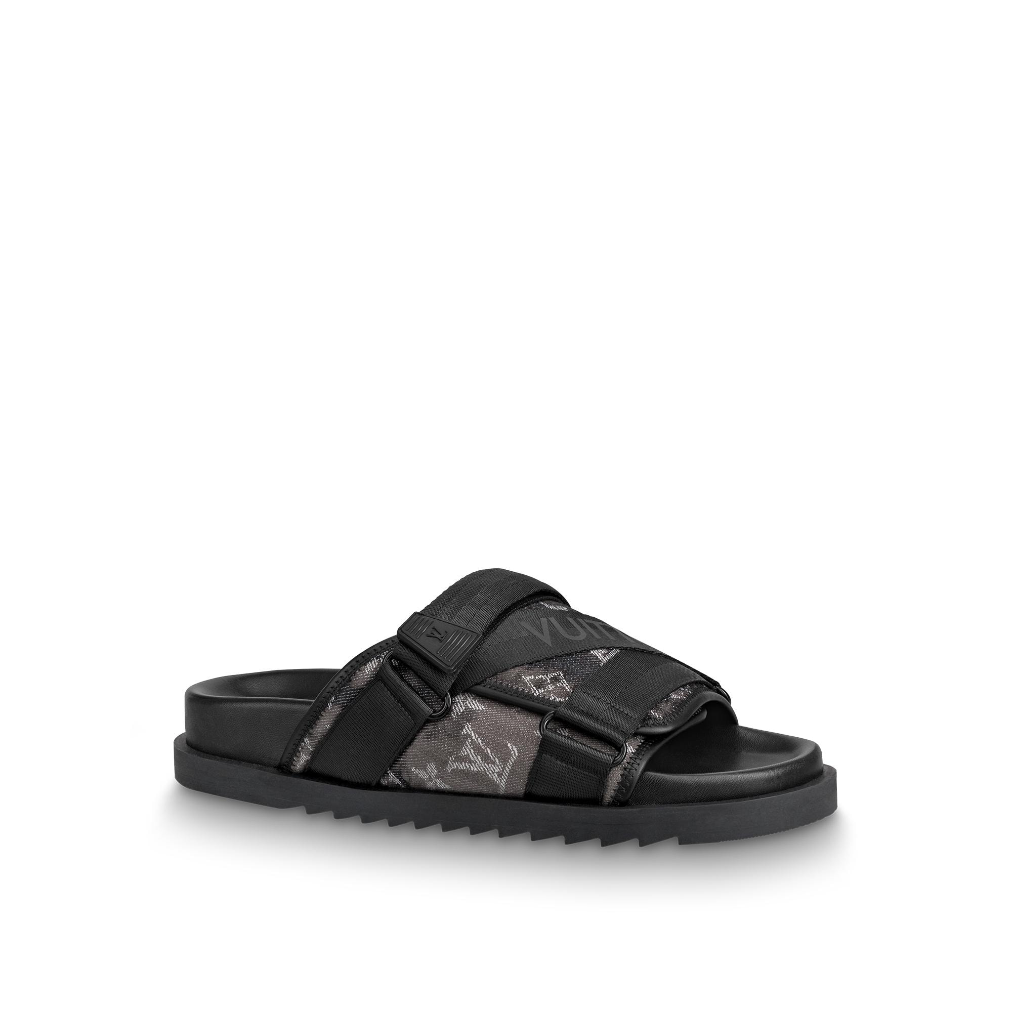 lv slip on sandals