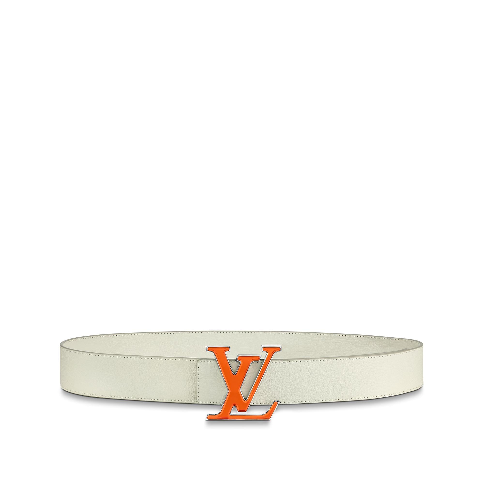 white and grey lv belt
