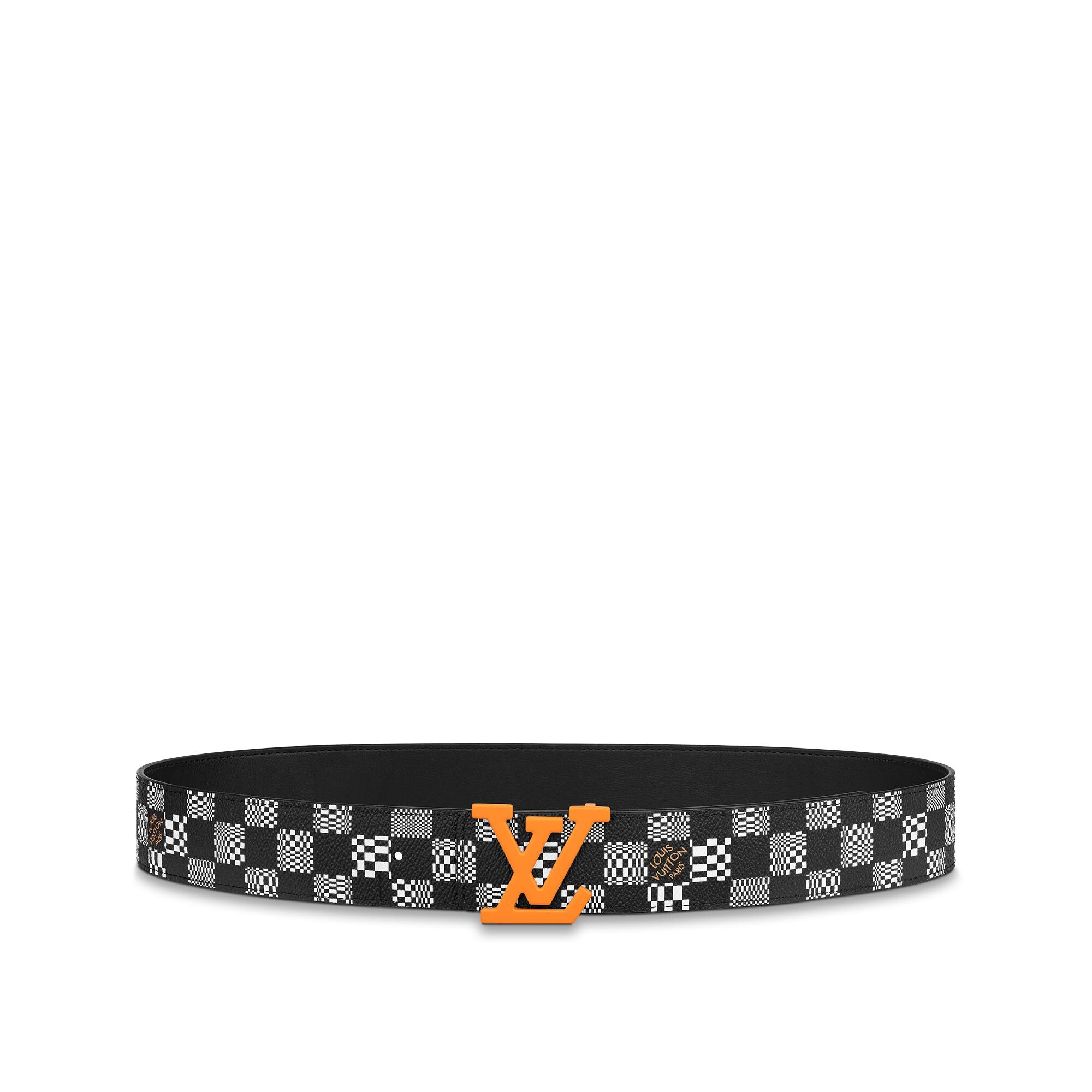 checkered lv belt